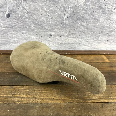 Sillín de asiento vintage Vetta marrón gamuza MTB 80s 90s montaña MTB Eroica Italia A4 Foto 1 de 4