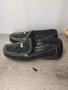 Oh Deer Shoes Womens 7.5 M Black Deerskin Uppers Loafer Tassel Boho - Picture 1 of 6