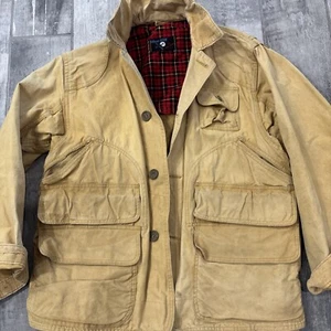 Vintage Herren Jagdjacke Blue Bill von Red Head hellbraun Canvas Mantel - klein - Bild 1 von 11