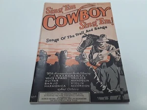 Vintage Country Music Book Songs Of The Trail And Range Guitar Banjo Piano Book - Picture 1 of 9