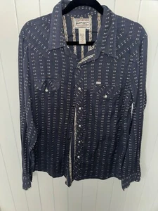 Stapleford Grand Western para hombre azul/crema cuello abotonado - talla XL - Imagen 1 de 4