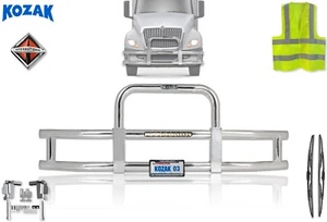 CHROME Grille Bumper Guard with Built in 16" LED Bar Truck International LT625 - Bild 1 von 7