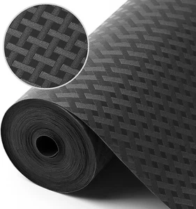23.6'' x 236'' Black Shelf Drawer Liners Non Adhesive Waterproof Oil-Proof Mats - Picture 1 of 7