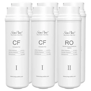SimPure Q3-600 Reverse Osmosis CF+600GPD RO Water Filter Replacement 2-Year Set - Picture 1 of 10