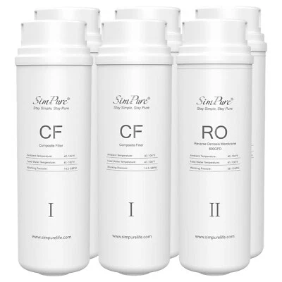 SimPure Q3-600 Reverse Osmosis CF+600GPD RO Water Filter Replacement 2-Year Set - Image 1 of 4