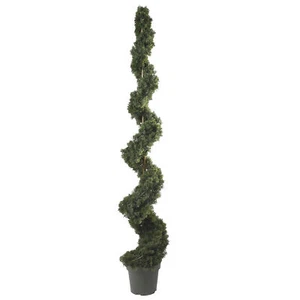 Nearly Natural 6' Cedar Spiral Silk Tree Realistic Plant Home Garden Decoration - Picture 1 of 1