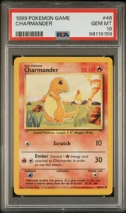 1999 Pokemon Base Set Unlimited Charmander #46 PSA 10 - Picture 1 of 2