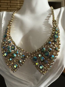 Collar classy vintage necklace looks like a collar with rhinestones - Picture 1 of 6