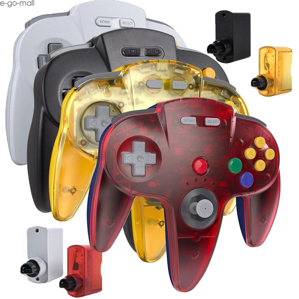 2.4G Wireless N64 Controller Remote Game Pad w/ Rumble Pak for Nintendo N64 - Image 1 of 4