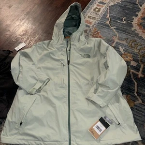 The North Face Womens Freedom Jacket Plus Size 3X Misty Sage New $300 Authentic - Picture 1 of 13