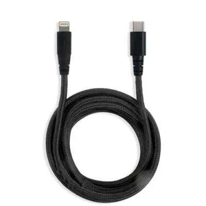 Cable trenzado negro TECH AND GO 6 pies/conectores de 8 pines a USB-C carga rápida - Imagen 1 de 2