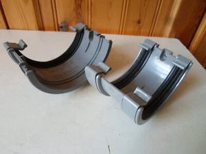 Par de soportes de unión de canal estándar de 112 mm de plástico gris *INCOMPLETO* - Imagen 1 de 10