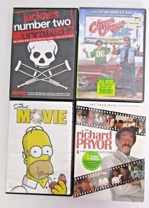 Lot 4 DVD's Movies Jackass 2 Simpsons Cheech & Chong's 4 Richard Pryor Movies  - Picture 1 of 10