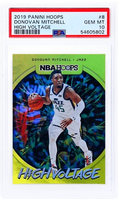 2019 Panini Hoops High Voltage Donovan Mitchell #8 PSA 10 - Image 1 of 2