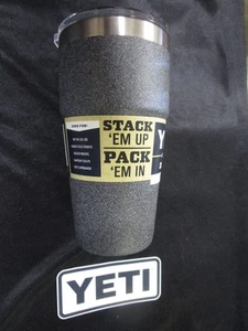 YETI Rambler 20 oz Stackable Cup – Black Stone | Limited Edition Stone Texture - Picture 1 of 2