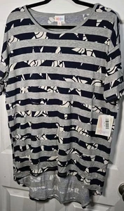 Lularoe Irma(Size Xsmall)Gray/blue, New With Tags, Free Shipping! 📦 - Picture 1 of 4