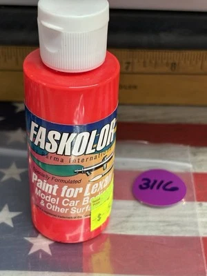 Parma PSE Faskolor Water Based Airbrush Paint (Fasflourescent Red) (2oz) - Image 1 of 3