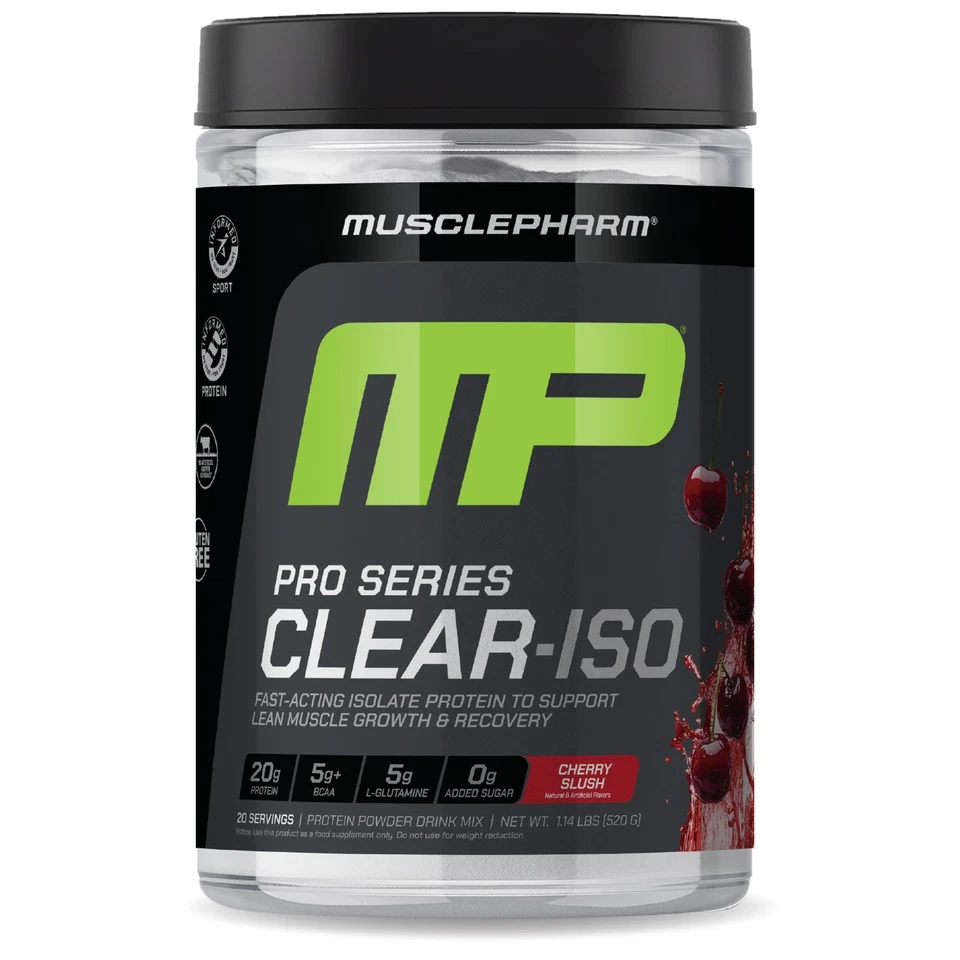 Pro Series Clear-ISO, mezcla de bebidas de proteína en polvo, aguanieve de cereza, 1,14 libras (520 mg) Foto 1 de 4