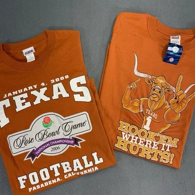 VTG (2) Texas Longhorns Tee XL 2006 Natl Champ & "Hook Em Where it Hurts" READ* - Image 1 of 4