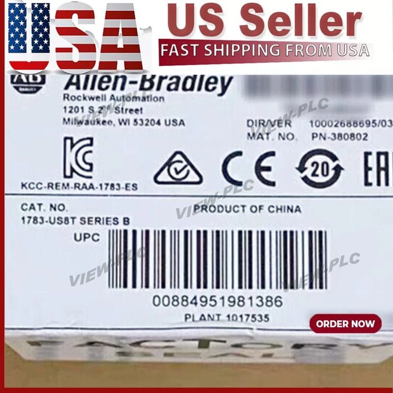 1 PCS New 1783-US8T Allen Bradley Stratix2000 Ethernet Switch Unman US Free Tax - Image 1 of 1