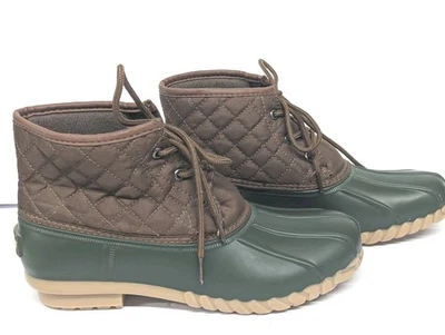 Botas para mujer St. John's Bay Denton marrón verde lluvia/jardín talla 10M Foto 1 de 4