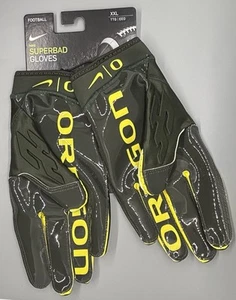 Nike 2XL Superbad Football Gloves Oregon Ducks PLAYER EXCLUSIVE Team Issued NEW! - Picture 1 of 12