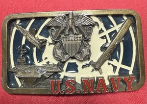 U.S. NAVY American Commemorative ltd 1994 Belt Buckle Limited edition 141 - Picture 1 of 12