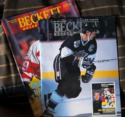 Beckett Hockey Monthly Wayne Gretzky Cover: May 1992 & Feb. 1995, Issue 52 - Image 1 of 4