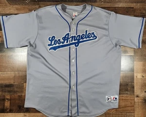 Vintage Majestic Los Angeles Dodgers Baseball Trikot Herren 3XL grau Schrift unbedruckt - Bild 1 von 11