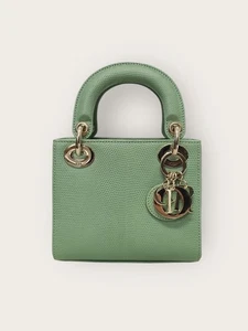 Dior Exotic Green Lizard Lady Mini Bag 146234856 - Picture 1 of 7