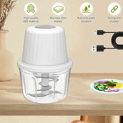 400ml Elektrisch Zerkleinerer Gemüseschneider Zwiebelschneider Multizerkleinerer - Bild 1 von 4