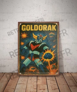 Plaque métal vintage Goldorak Panneau Décoration Déco Affiche Bd Poster comics - Picture 1 of 3