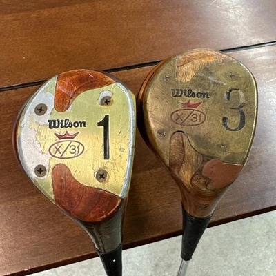 Vintage Wilson X-31 Woods (1, 3) Classic 1960s-70s Golf Clubs Wooden - Image 1 of 4