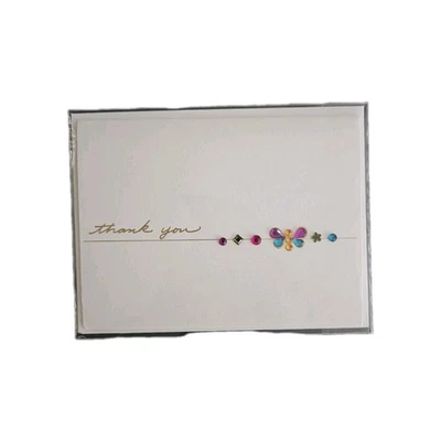 Papyrus Jeweled Butterfly Thank You Card Blank Inside  - Image 1 of 3