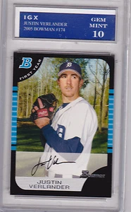 Justin Verlander $$ ROOKIE CARD 2005 Bowman 1st RC Detroit Tigers GEM MINT 10 - Picture 1 of 1