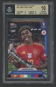 2024 Topps Now UEFA Euro #62 Lamine Yamal ROOKIE BGS 10 impecable - Imagen 1 de 2