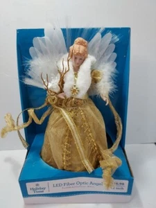 Holiday Time - 12" - LED Fiber Optic Angel Christmas Tree Topper - NEW! - Picture 1 of 4