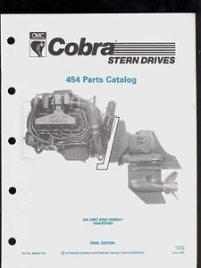 1990 OMC  / COBRA STERN DRIVE PARTS MANUAL 454 OMC KING COBRA  MODELS / 986558 - Picture 1 of 6