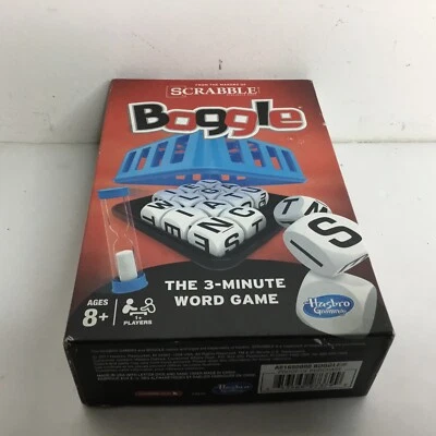Boggle From Makers of Scrabble 3 Minute Word Game Hasbro Self Friend & Family - Image 1 of 3