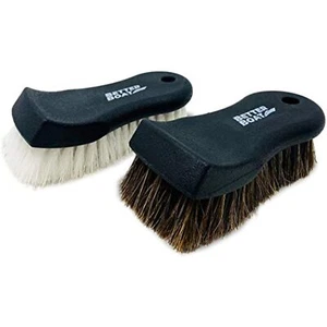 Upholstery Cleaner Scrub Brush Set Cleaning Brush and Horsehair Detailing Brus.. - Picture 1 of 8