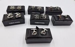 Harvey Makin Cufflinks Boxed Assorted Styles Birthday Fathers Day Gift - Picture 1 of 8