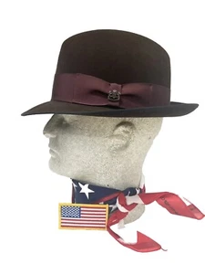 Biltmore Senator DOWNTOWN Style Wool Felt Chocolate Hat. Sz 7 1/8 Made In USA! - Picture 1 of 10