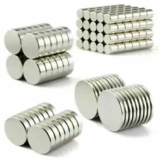 1-100PC N50 Super Strong Magnets Cylinder Round Disc Neodymium Rare Earth Magnet