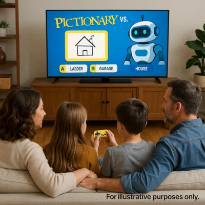 Pictionary vs. AI Game, Human Sketches, AI Guesses! By Mattel For Ages 8+ - Image 1 of 4