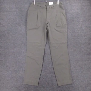 INC Pants Womens 12 Nomad II Tapered Leg  Chino Moss Green High Rise Stretch - Picture 1 of 13