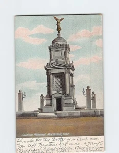 Postcard Soldiers Monument NB Connecticut - Picture 1 of 2