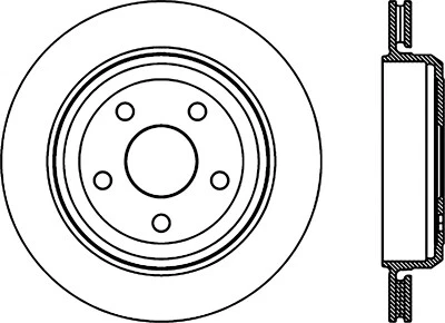 StopTech Disc Brake Rotor Rear Right for Dodge Durango, Jeep / 126.58007SR - Image 1 of 3