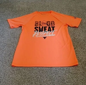 Under Armour Project Rock "Blood Sweat Respect" T-Shirt Boys Size Large - Picture 1 of 5