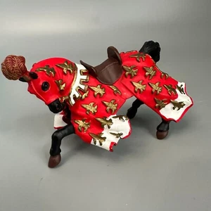 Papo 2005 Medieval Knight Red White Battle Horse - Picture 1 of 5