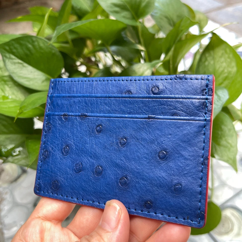 GENUINE OSTRICH LEATHER SKIN CREDIT CARD HOLDER/ WALLET CARD HOLDER FOR MEN - Image 1 of 4